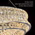 Lustra LED cu Telecomanda, LLC160/750X350GD, Cristal si Metal, 72W, Dimabila, Inaltime Reglabila, Lumina Rece/Calda/Neutra, Iluminat Luxos [4]
