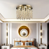 Candelabru LED Cristal LLC213/400GD Rotund, 22W, Lumina Rece/Calda/Neutra, Cristal, Auriu [3]
