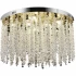 Candelabru LED Cristal LLC215/400WH Rotund, 22W, Lumina Rece/Calda/Neutra, Cristal, Auriu [3]