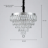 Lustra LED Cristal RIGO cu telecomanda Petito Diametru 30cm, Crom Lucios, Inaltime Reglabila, Metal si Cristal [4]