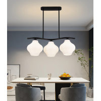Lustra Suspendata LM521/3BK, 3XE27, 59x20x25, Negru, Alb, Metal, Plexiglas Lustra Suspendata LM521/3BK, 3XE27, 59x20x25, Negru, Alb, Metal, Plexiglas