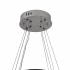 Lustra LED suspendata cu telecomanda si cristal 50W, 2 Cercuri, lumina Rece/Calda/Neutra, Dimabila, Crom Lucios, Inaltime Reglabila [3]
