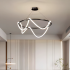 Lustra LED DIVINO Negru 91W cu Tub Silicon Flexibil, Diametru 60cm – Lumina Reglabila 3000K/4000K/6000K [3]