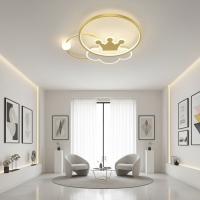 Lustra LED Rafael cu Telecomanda, 58W, Dimabila, 3000K/4000K/6000K, Auriu