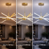 Lustra LED cu Telecomanda LT176/5GD, 69W, 5 Elemente, Lumina Rece/Clada/Neutra 3000K/4000K/6000K, Dimabila, Auriu, Inaltime Reglabila, Metal si Acril [3]