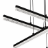 Lustra LED Suspendata cu Telecomanda STRATA, 4 elemente, 54W, Lumina 3000/4000/6000K, Negru, Inaltime Reglabila [2]
