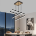 Lustra LED Suspendata cu Telecomanda STRATA, 4 elemente, 54W, Lumina 3000/4000/6000K, Negru, Inaltime Reglabila [3]