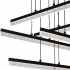 Lustra LED Suspendata cu Telecomanda, STRATA, 6 elemente, 82W, Lumina 3000/4000/6000K, Negru, Inaltime Reglabila [4]