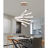 Lustra LED Suspendata Acril LT183/5WH, 68W, Lumina 3000/4000/6000K, Alb, Inaltime Reglabila [3]