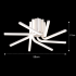 Lustra LED cu telecomanda IBANE, 8 surse, 3000K/4000K/6000K, 128W, Metal si Silicon, Alb [4]