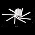 Lustra LED cu telecomanda IBANE, 8 surse, 3000K/4000K/6000K, 144W, Metal si Silicon, Alb [4]