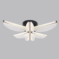 Lustra LED cu Telecomanda TULLIO 67W, 6 Petale, lumina Rece/Calda/Neutra, Dimabila, Negru Lustra LED cu Telecomanda TULLIO 67W, 6 Petale, lumina Rece/Calda/Neutra, Dimabila, Negru