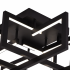 Lustra LED cu telecomanda 96W, 4 Elemente, lumina Rece/Calda/Neutra, Dimabila, Negru [4]
