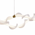 Lustra LED Suspendata Acril UNDA Infinity, 36W, Lumina Calda/Neutra/Rece 3000/4000/6000K, Alb Auriu, Inaltime Reglabila [3]