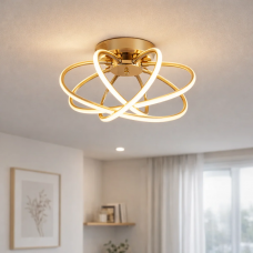 Lustra LED cu Telecomanda LT770/500GD, 45W, Lumina Calda/Rece/Neutra 3000K/4000K/6000K, Dimabila, Aurium Metal Lustra LED cu Telecomanda LT770/500GD, 45W, Lumina Calda/Rece/Neutra 3000K/4000K/6000K, Dimabila, Aurium Metal
