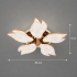 Lustra LED BLUME Magno cu telecomanda si cristal, 79W, 5 Surse, Lumina Rece/Calda/Neutra, Dimabila, Auriu [4]