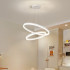 Lustra LED suspendata cu telecomanda CASIANA 41W, 2 Cercuri, lumina Rece/Calda/Neutra, Dimabila, Alb, Inaltime Reglabila [4]