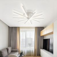 Lustra LED cu telecomanda ZOE, 67W, lumina Rece/Calda/Neutra, Dimabila, Alb Lustra LED cu telecomanda ZOE, 67W, lumina Rece/Calda/Neutra, Dimabila, Alb