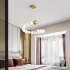 Lustra Suspendata LED Acril Aurelia 41W cu Telecomanda, Dimabila, 3000K/4000K/6000K, Auriu, Metal si Acril [4]