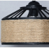 Lustra Vintage LV300/400BK, 1xE27, Rustic Barn, Sfoara si Metal, 40cm, Maro [2]