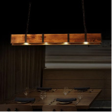 Lustra LED Vintage LV565/4, 12W, 3000K, Rustic Barn, Lemn si Metal, 100cm, Galben Lustra LED Vintage LV565/4, 12W, 3000K, Rustic Barn, Lemn si Metal, 100cm, Galben
