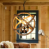 Lustra Vintage LV585/4BK, 4xE14, Rustic Barn, Sfoara si Metal, 30cm, Maro si Negru [4]