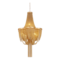 Candelabru 8xE14, MD9010/680GD, Diametru 68cm, Auriu, Metal