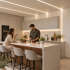 Profil din aluminiu incastrat pentru banda LED, Lungime 300cm, Alb [4]