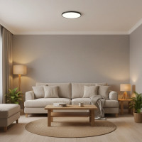 Plafoniera LED SOLIS 47cm 70W Lumina Rece Negru