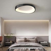 Lustra LED cu Telecomanda, PL103/520BK, 29W, Diametru 50cm, Lumina Calda/Rece/Neutra, Negru