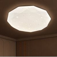 Plafoniera LED Hexagon 35 cm, 32W, 3000K / 4000K / 6000K, Alb, Metal si Acril