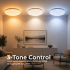 Plafoniera LED Hexagon 35 cm, 32W, 3000K / 4000K / 6000K, Alb, Metal si Acril [3]