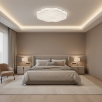 Plafoniera LED Floare 35 cm, 32W, 3000K / 4000K / 6000K, Alb, Metal si Acril Plafoniera LED Floare 35 cm, 32W, 3000K / 4000K / 6000K, Alb, Metal si Acril