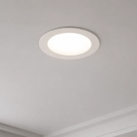 Spot LED AKTOBE, Ø11.9cm, 6W, Rotund, Lumina Rece, Alb, Metal si Acrilic