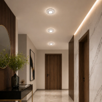 Spot LED ORBITA, 5W, Rotund, Lumina Rece + RGB, Alb, Rasina si Sticla Spot LED ORBITA, 5W, Rotund, Lumina Rece + RGB, Alb, Rasina si Sticla