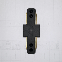Conector pentru sina SN203BK, 9x3.5x1.5cm, Plastic si Cupru, Neagra