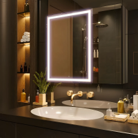 Oglinda LED cu Dulap STRATO 75x70 cm Negru Iluminare Completa si Depozitare Spatioasa Oglinda LED cu Dulap STRATO 75x70 cm Negru Iluminare Completa si Depozitare Spatioasa