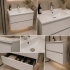 Set Mobilier BELO pentru Baie, Dulap Lavoar, 2 Sertare, Alb [2]