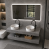 Set Mobilier ARQON Duo pentru Baie, 140cm, 3 Piese, Gri [2]