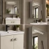 Set Mobilier RISHTON pentru Baie, Dulap Lavoar+Dulap Oglinda 60cm, 2 Piese, Gri si Alb [3]