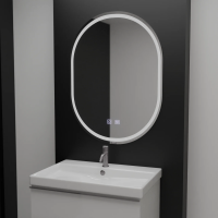 Oglinda LED Ovala, 50x100cm, Velara Touch, Sistem Dezaburire, Dimabila