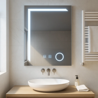 Oglinda LED Rectangulara, 50x70cm, Linea Touch, Sistem Dezaburire, Dimabila Oglinda LED Rectangulara, 50x70cm, Linea Touch, Sistem Dezaburire, Dimabila