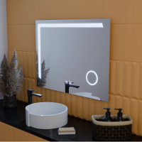 Oglinda LED Rectangulara, 80x60cm, Linea Touch, Sistem Dezaburire, Dimabila