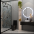 Oglinda LED Rotunda, 60cm, Noxia Touch, Sistem Dezaburire, Dimabila [3]