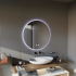 Oglinda LED Rotunda, 60cm, Isolda,Touch, Sistem Dezaburire, Lumina Rece 6000k [3]