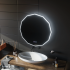 Oglinda LED Rotunda, 80cm, VIVO Touch, Sistem Dezaburire, Dimabila [3]