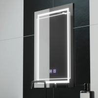 Oglinda LED Rectangulara, 60x80cm, KOVEN Touch, Lumina Rece, Sistem Dezaburire,Dimabila