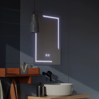 Oglinda LED Rectangulara, 50x70cm, ECLISSA Touch, Sistem Dezaburire, Dimabila