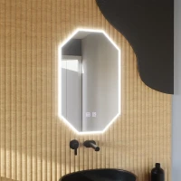 Oglinda LED Poligon E43S/50X80, Lumina si Sistem Dezaburire, 50X80cm