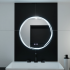 Oglinda LED Rotunda, 70cm, Zaffiro Touch, Sistem Dezaburire, Dimabila [2]